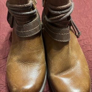 Brown Leather Ankle Boots